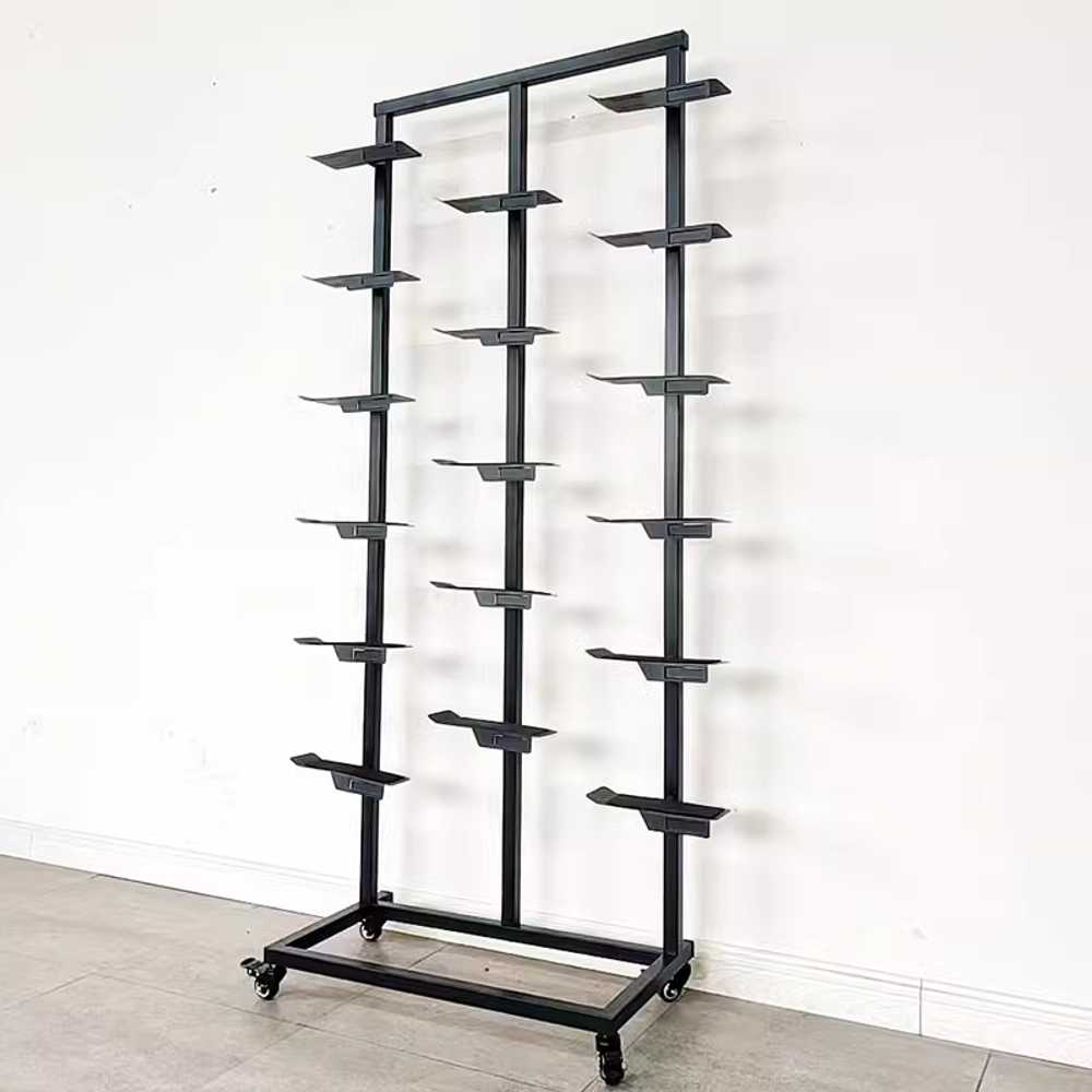 매장용 신발진열대 스탠드 디스플레이 구두 랙 150x60x35 단면 - 상세 이미지 5