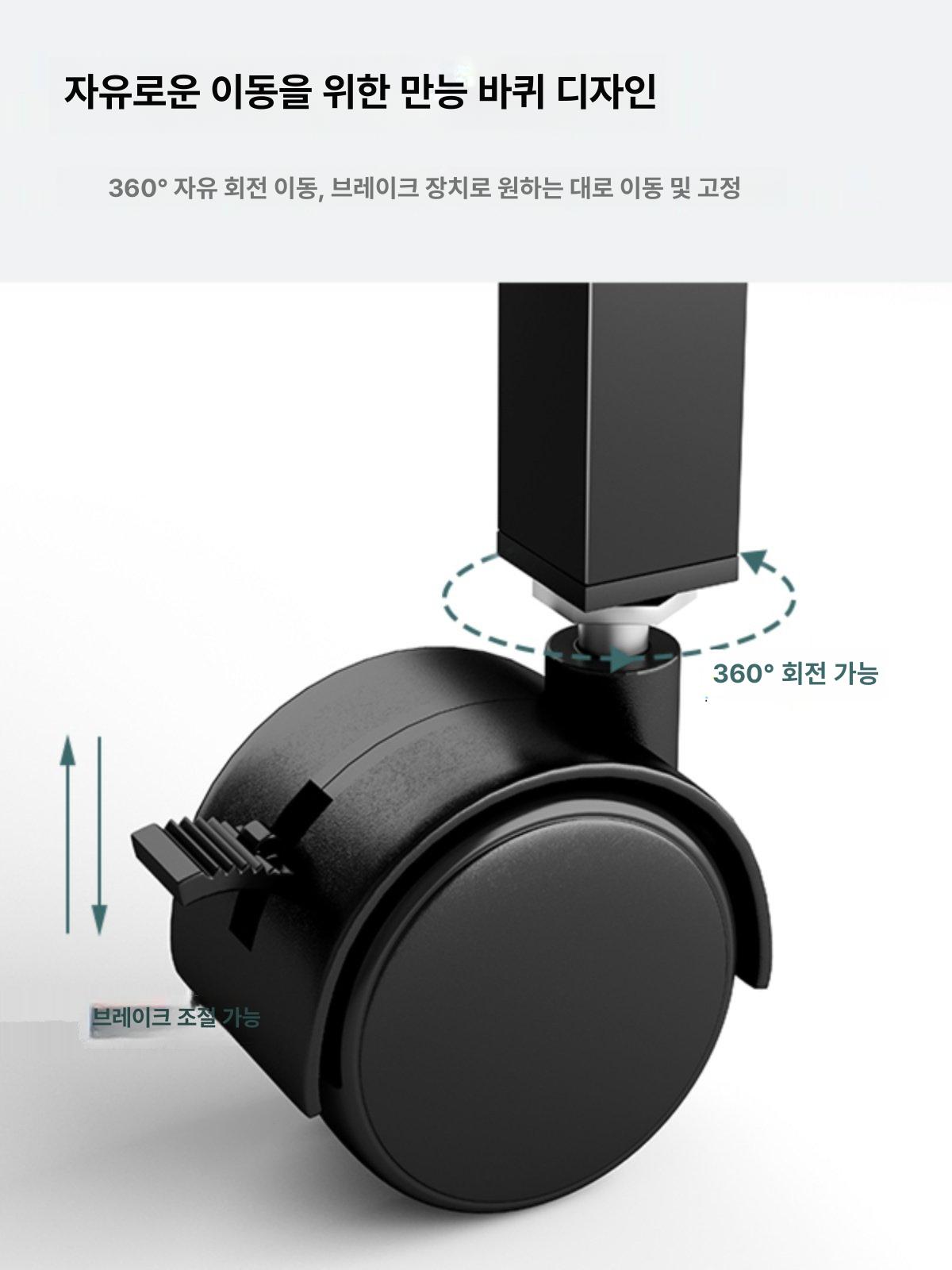 멀티수납선반 프린터받침대 컴퓨터본체거치대 바퀴이동식 책상정리장 - 상세 이미지 5