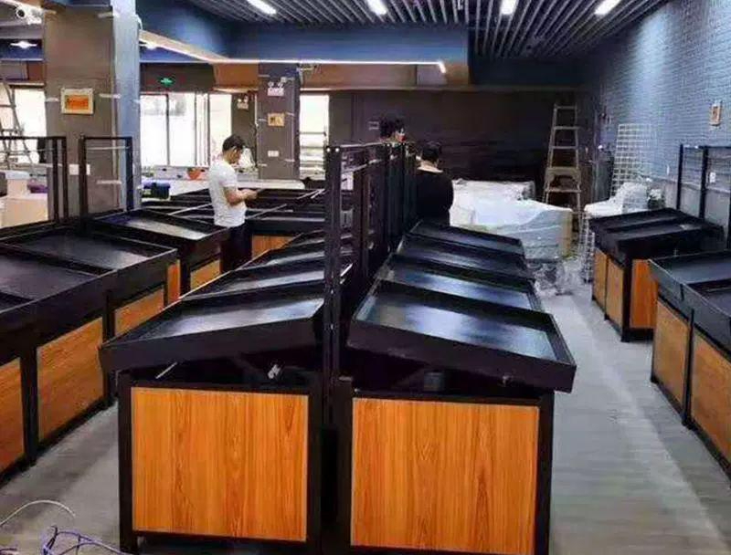 슈퍼마켓 야채 과일 진열대 경사형 판매대 상품 디스플레이 선반 마트 진열장 - 상세 이미지 5