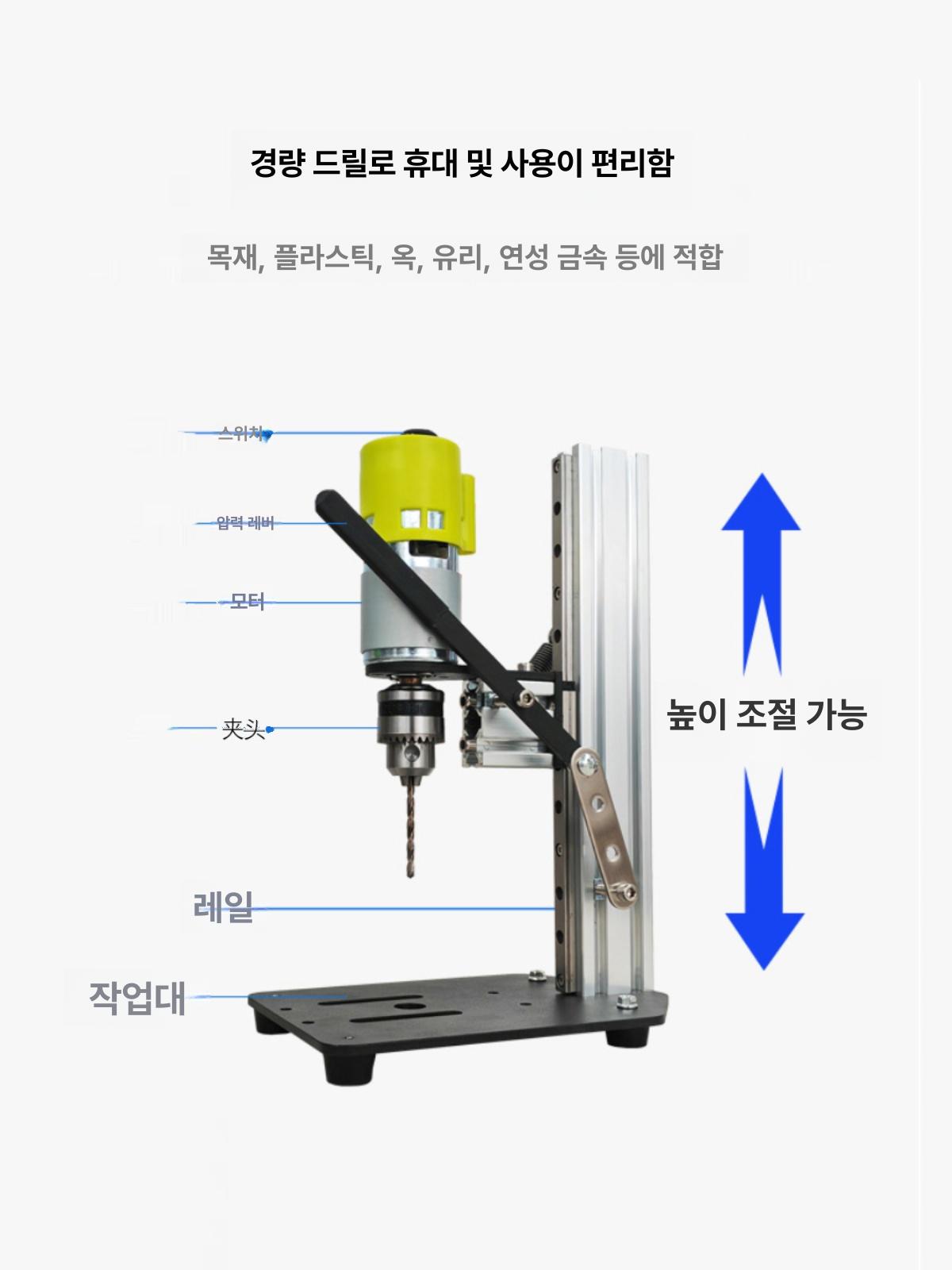 열 삽입 지그 장비 인서트 프레임 기 황동 삽입기 디지털 드릴 눈금 고정기 거치대 패키지 - 상세 이미지 2