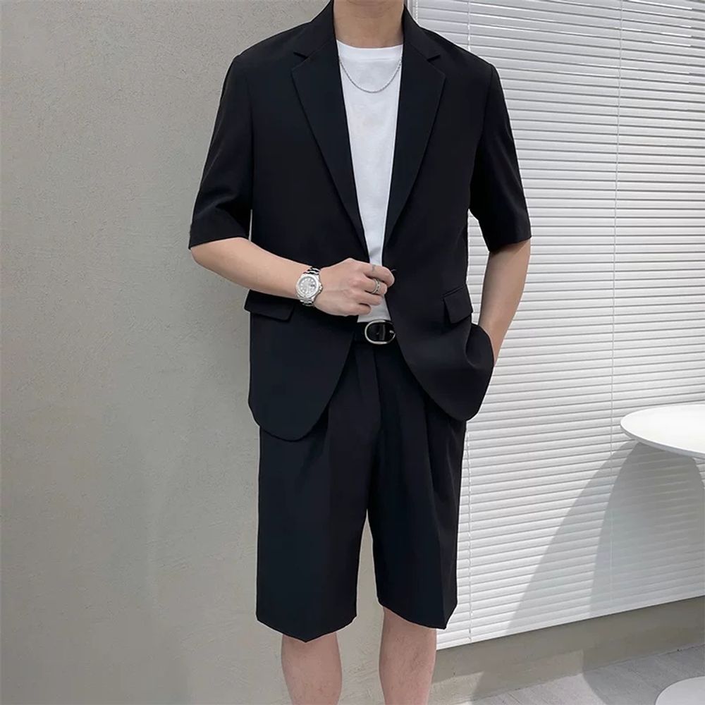 스미찌 정장세트 남성 반팔 정장 남성복 오피스룩 데일리룩 여름코디 - 상세 이미지 2