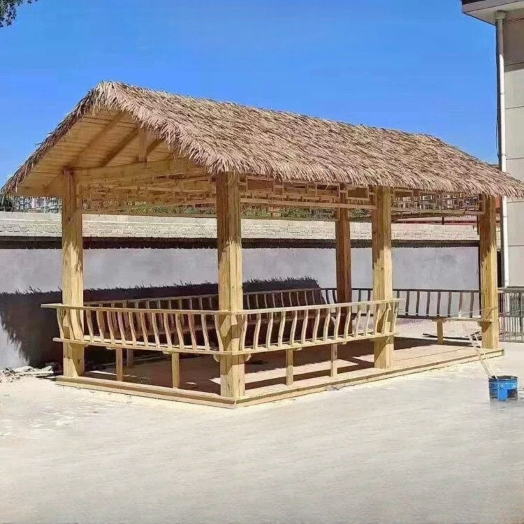 전통 인조초가지붕 장식 오두막 인조볏짚 밀짚 초가집 지푸라기 덮개 갈대 인조볏집 - 상세 이미지 3
