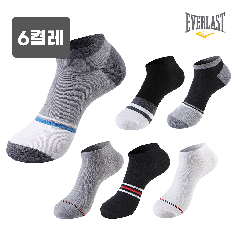 에버라스트 스포츠 페이크삭스 발목 양말 6켤레 세트 - 상세 이미지 2