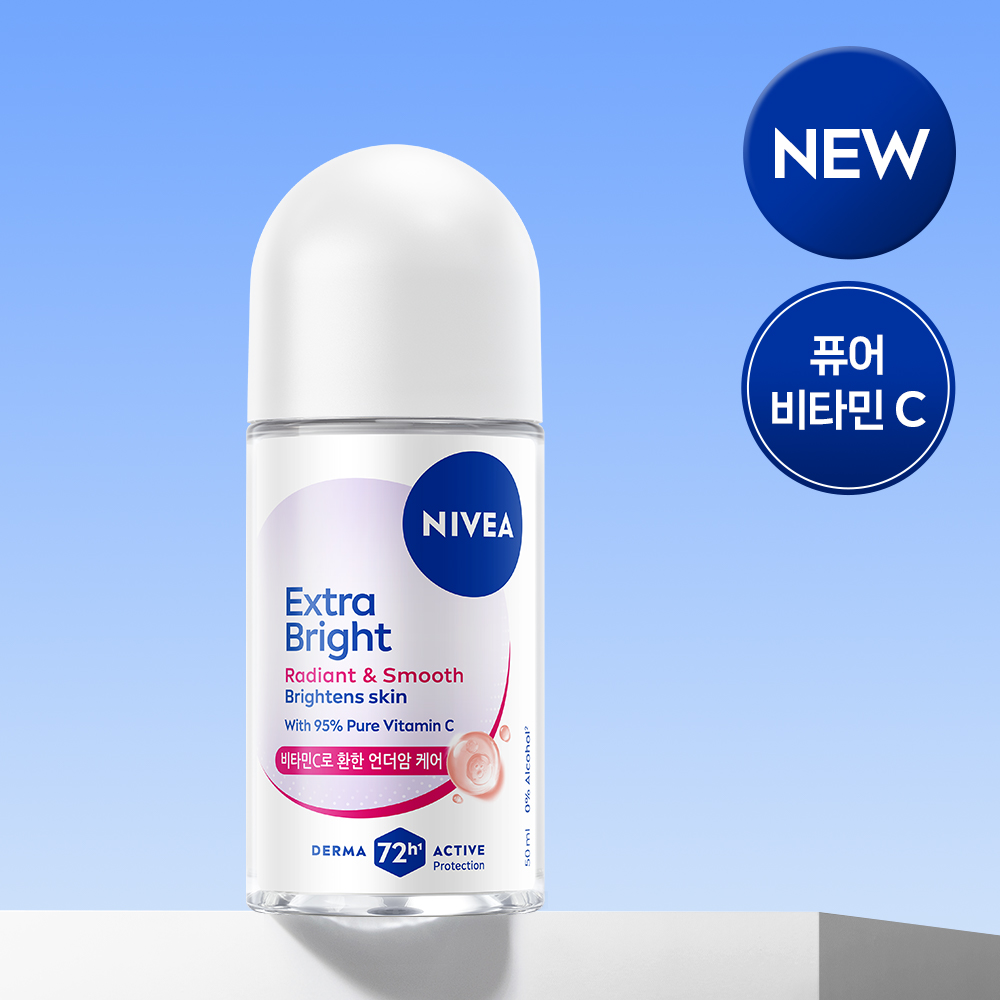 니베아 데오드란트 롤온 엑스트라 브라이트 50ml, 1개 - 상세 이미지 2