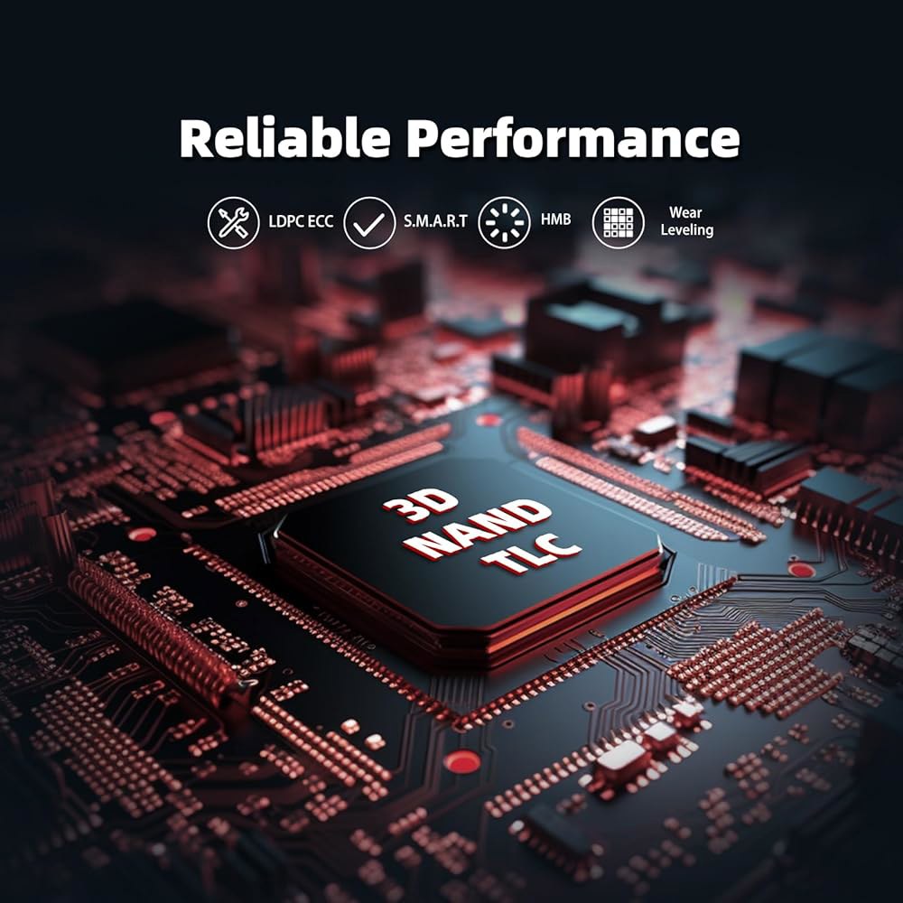KingSpec NX 시리즈 512GB Gen3x4 NVMe M.2 SSD, 최대 3500MB/s, 3D NAND 플래시 M2 2280 내장 솔리드 스테이트 드라이브, 데스크탑 - 상세 이미지 3