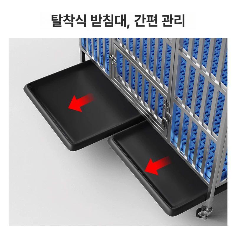 접이식 애견울타리 마당 조립 개집 하우스 대형견집 반려동물 사육장 안전문 - 상세 이미지 4