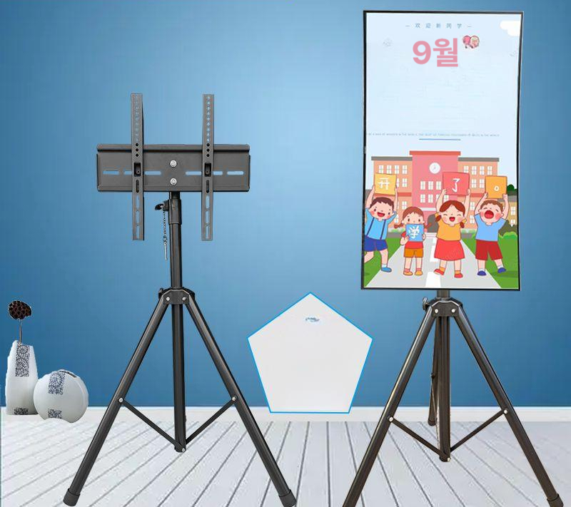 공연용 스탠드형모니터거치대 바퀴 좌우 브라켓 모니터받침대 이젤형 가로 - 상세 이미지 2