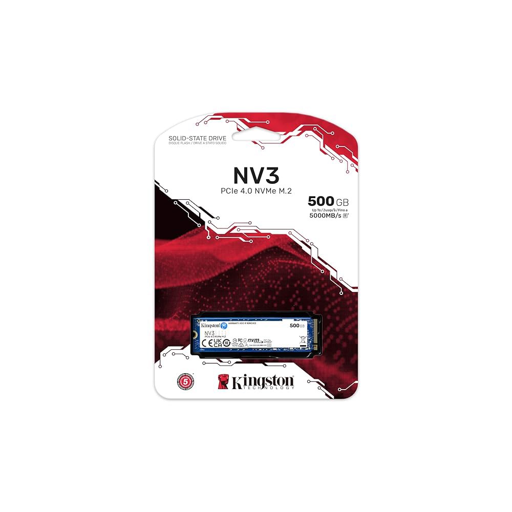 킹스턴 NV3 500GB M.2 2280 NVMe SSD | PCIe 4.0 Gen 4x4 최대 5000MB /s SNV3S / 500G 500GB - 상세 이미지 3