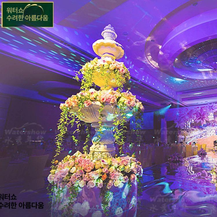 조경 야외분수대 정원 카페 인공폭포 시멘트 테라스 펌프 조형물 높이 흐르는 조명 - 상세 이미지 5