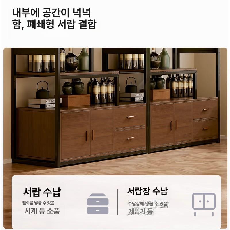 원목 인테리어장식장 진열장 엔틱 수납장 나무장식장 거실장식장 참죽 서랍형 - 상세 이미지 5