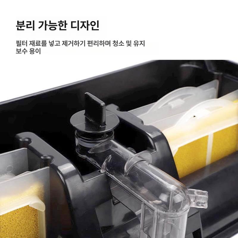 어항 벽걸이 정수 필터 산소 순환 펌프 폭포식 여과기 수질 관리 시스템 - 상세 이미지 5
