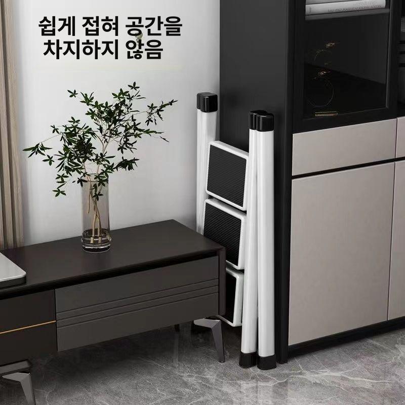 접이식사다리 2단 작업발판 철제 이동식 가정용 스텝스툴 높이조절 안정적 지지대 - 상세 이미지 2