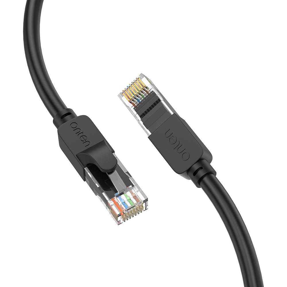 JARNHNG Cat 6 이더넷 케이블 6피트, 5팩, 블랙, RJ45, 고속 10Gbps, 실내/외, 컴퓨터, 프린터, 라우터, 게임 콘솔과 호환 가능 1.5FT 1 - 상세 이미지 2