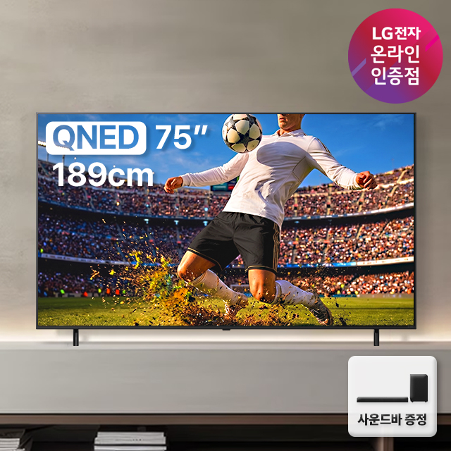 LG전자 QNED TV 4K 사운드바 포함 75QNED75AEA (189cm), 스탠드