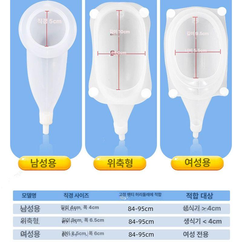 성인 요실금 방지 소변주머니 요양 보조용품 환자용 실버 배뇨주머니 간편형 - 상세 이미지 2