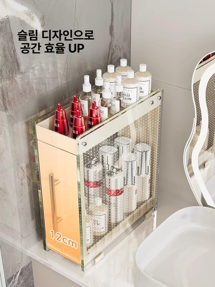 주방 수납장 화장품 정리함 다용도 서랍 틈새 수납용 선반 보관함 정리대 - 상세 이미지 4