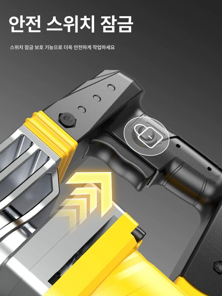 충전식 파괴함마드릴 무선 전기 해머 벽돌 브러시리스 로타리 임팩트 착암기 - 상세 이미지 4