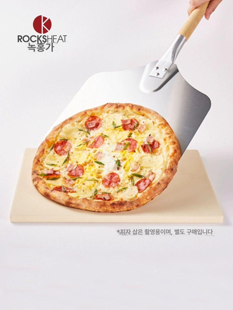 돌판 베이킹스톤 오븐용 업소용 석판 고온 슬레이트 보드 피자 그릴 도구 바닥 손잡이 - 상세 이미지 3