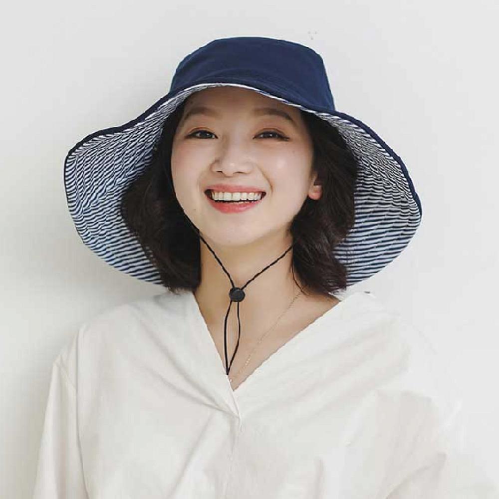 양면 UV 자외선차단모자 여름 여성 넓은챙 챙모자 햇빛가리개 썬캡 - 상세 이미지 4