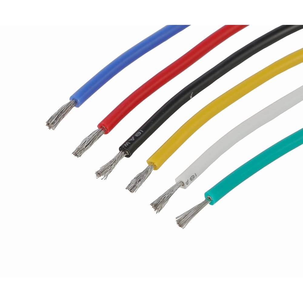 TUOFENG 18 AWG 연선 스풀, 실리콘 고무 단열 주석 구리 유연 와이어 키트, 6가지 색상, 각각 13.2피트/4m 1 18 AWG Silicone Wire 2 - 상세 이미지 3