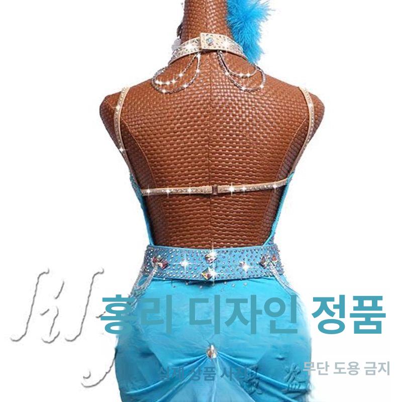 큐빅 라인댄스벨트 무대 무용 의상 악세사리 허리띠 라인스톤 길이 다이아몬드 비즈 - 상세 이미지 5