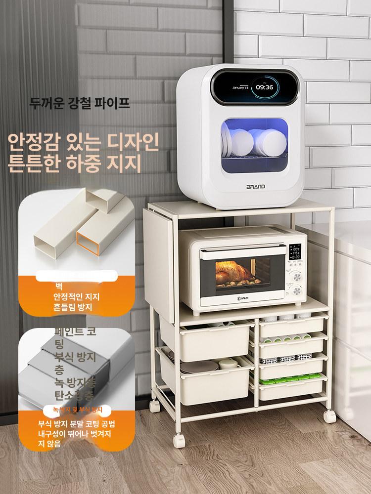 주방 수납장 이동식 트롤리 카트 바퀴달린 틈새선반 수납선반 이동선반 다용도선반 - 상세 이미지 4