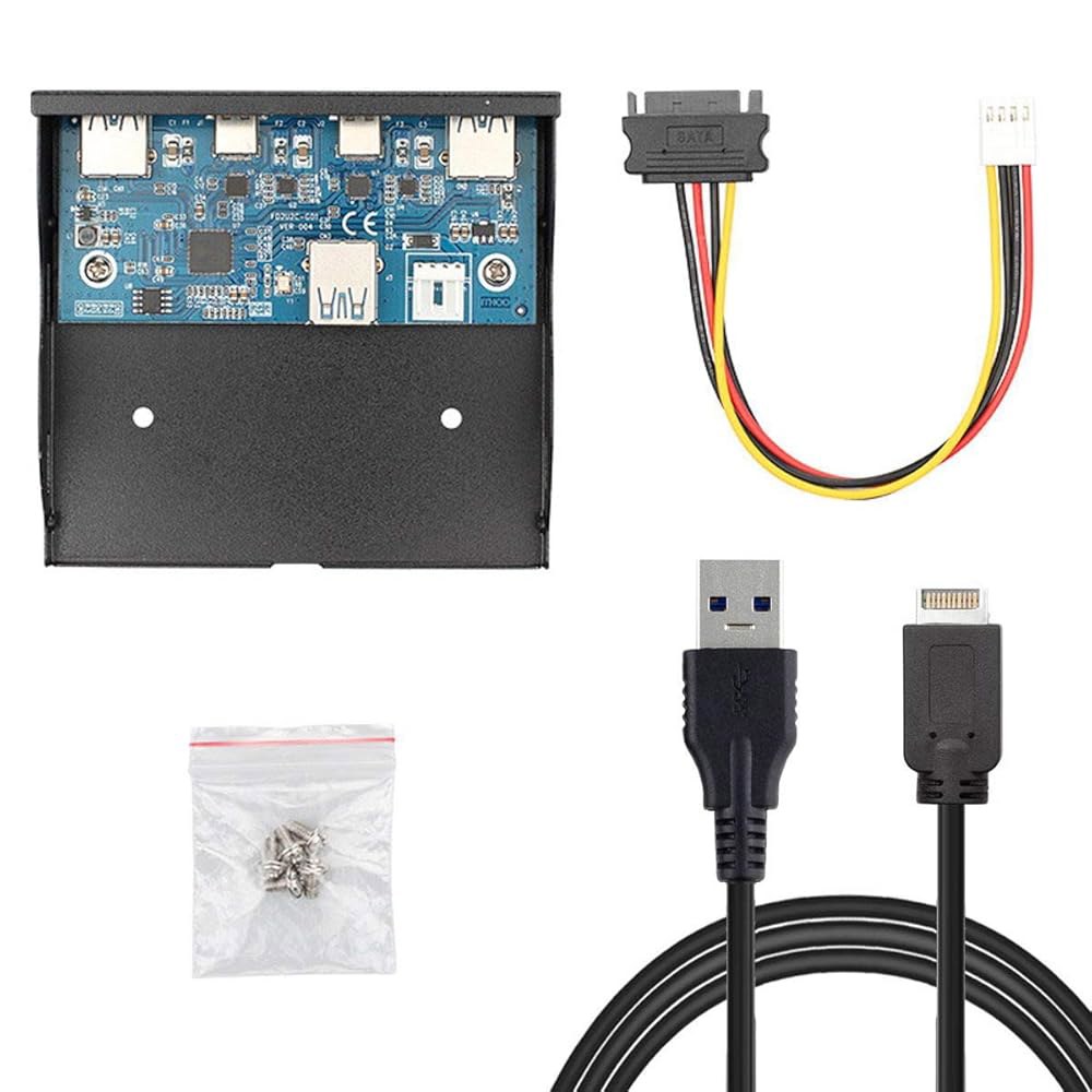 JSER USB 3.1 전면 패널 헤더 19핀 포트 USB-C 및 HUB to 케이블 마더보드 베이와 3.5인치 4 호환 3.0 플로피 20Pin Front Panel - 상품 이미지
