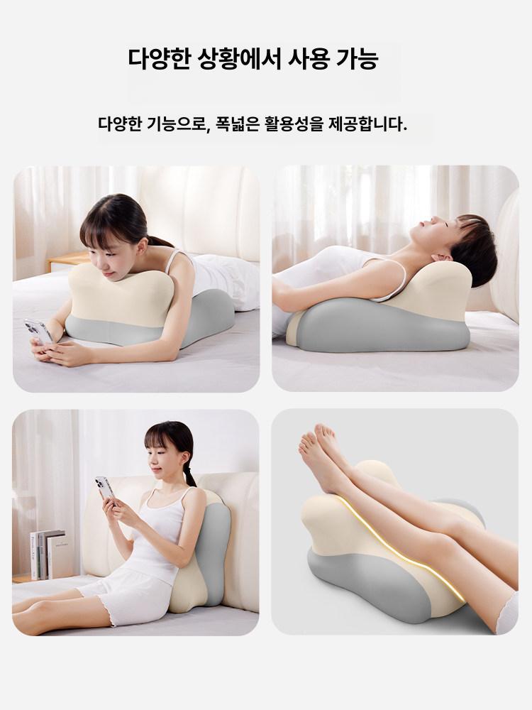 신혼부부 목베개 경추 수면베개 다기능 낮잠쿠션 읽기용 침대베개 커플용 - 상세 이미지 5