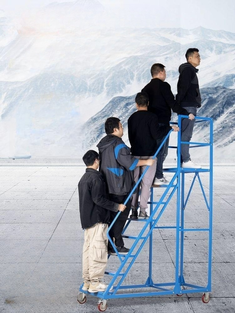 접이식 대형창고사다리 산업용 작업용 고층 도배 안전 일자형 업소용 이동식 난간 - 상품 이미지