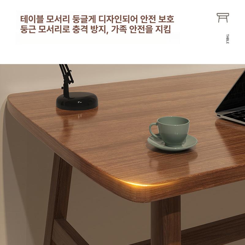 테이블 서재책상 스터디 침실 공부 자취방 성인 엔틱 가정용 원룸 일자형 거실 학습 - 상세 이미지 3