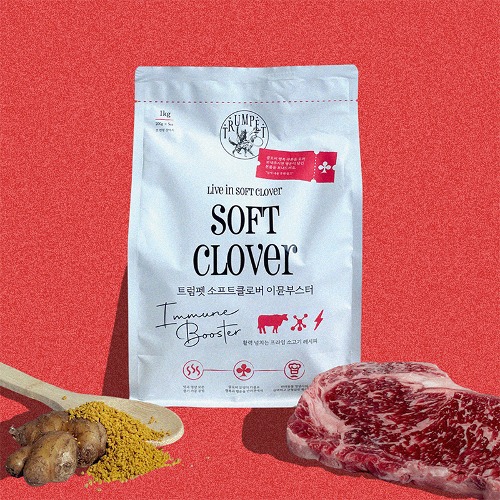 트럼펫 강아지 시료 소프트 클로버 노령견 관절 피부 면연력 사료 이뮨부스터, 3kg, 1개 - 상세 이미지 2