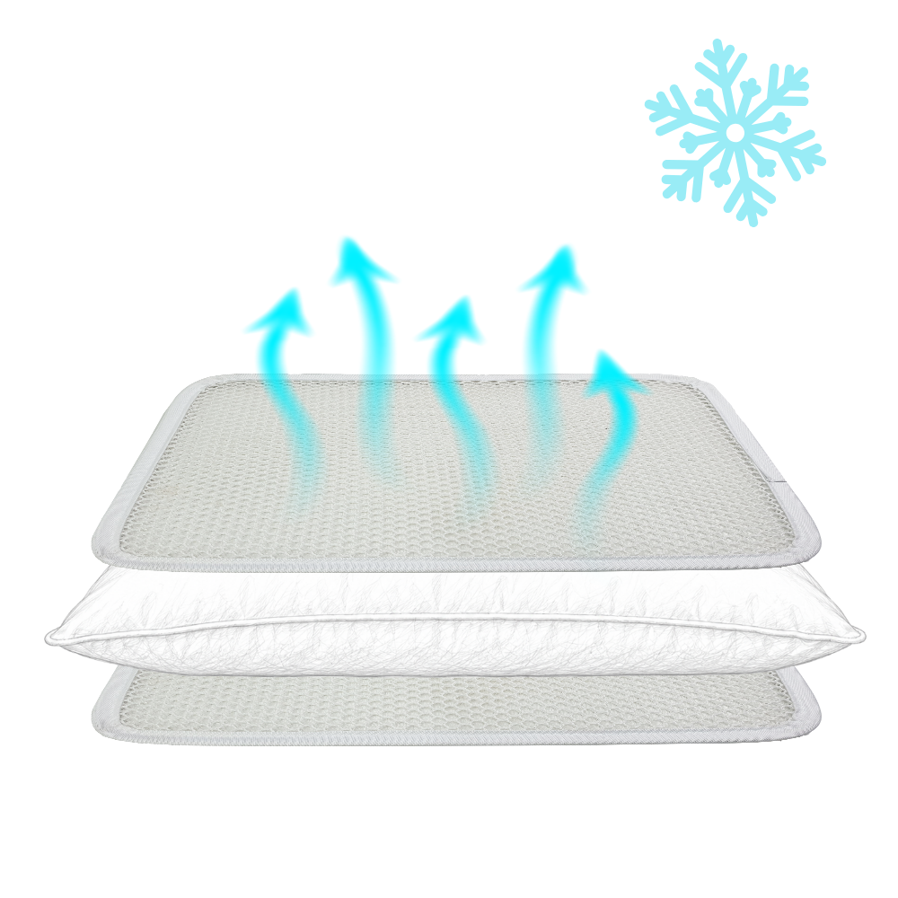 숨온 3D 에어매쉬 베개 높낮이 조절패드 2장 세트 통기성 베개 보조패드 - 상품 이미지