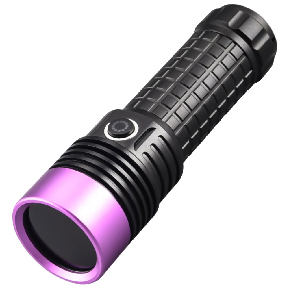 곰팡이측정기 60W 365NM 26650 UV Type c 손전등 고전력 방수 휴대용 토치 충전식 linternaUV 300W 단일전기 패키지 - 상품 이미지