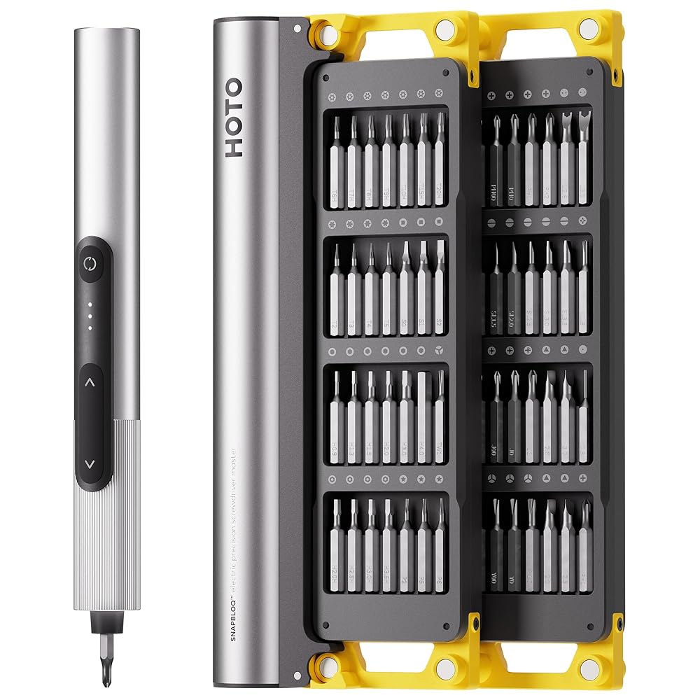 HOTO SNAPBLOQ S-A01 3.7V 전기 드라이버, 56비트 및 3토크 설정, LED 조명, 안경 수리 키트, 휴대폰, 시계, 노트북, 게임 콘솔용 Torx가 포함된 정밀 - 상품 이미지