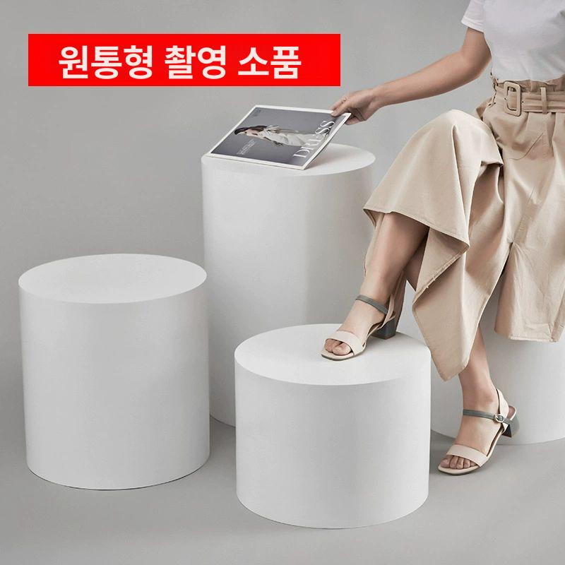 받침대 소품 상 원형 조각 인테리어 전시 둥근 아크릴 디피 촬영소품 - 상세 이미지 3