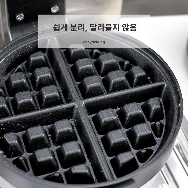 업소용 와플 원터치 원형 디저트 가정용 간식 영업용 메이커 색상 홍콩 전기 논스틱 - 상세 이미지 3