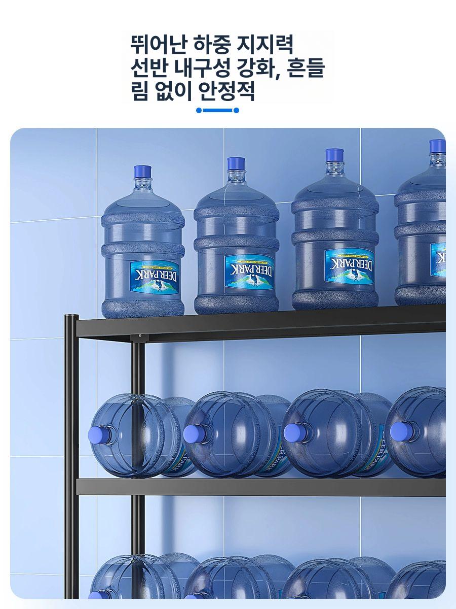 틈새수납장 250cm 세탁기옆 슬림장 냉장고 코너 주방선반 이동식바퀴 - 상세 이미지 3