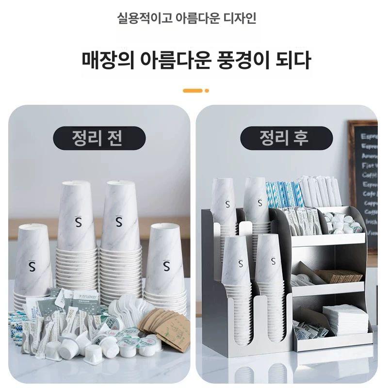 원목 컵홀더 소나무 다용도 수납함 목재 테이크아웃컵 홈카페 셀프바 소재 레트로 - 상세 이미지 2