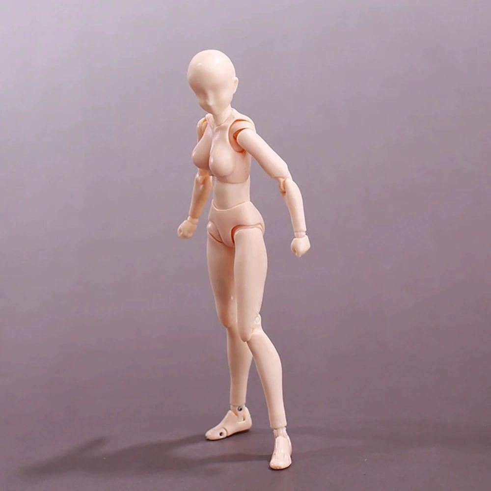 인체모형 관절 움직이는 남녀 미술용 크로키 데생 그리기 연습 조각상 피규어 - 상품 이미지