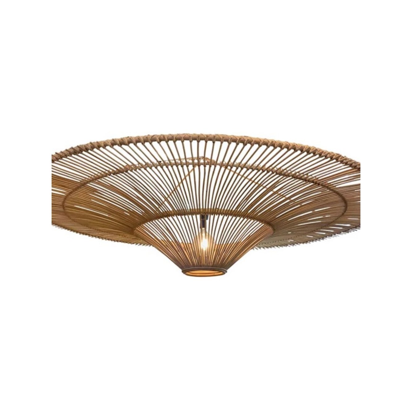라탄 전등갓 우드 펜던트 샹들리에 직경 대형 조명 상품 80cm 대나무 샹들리에 스타일 60cm - 상품 이미지