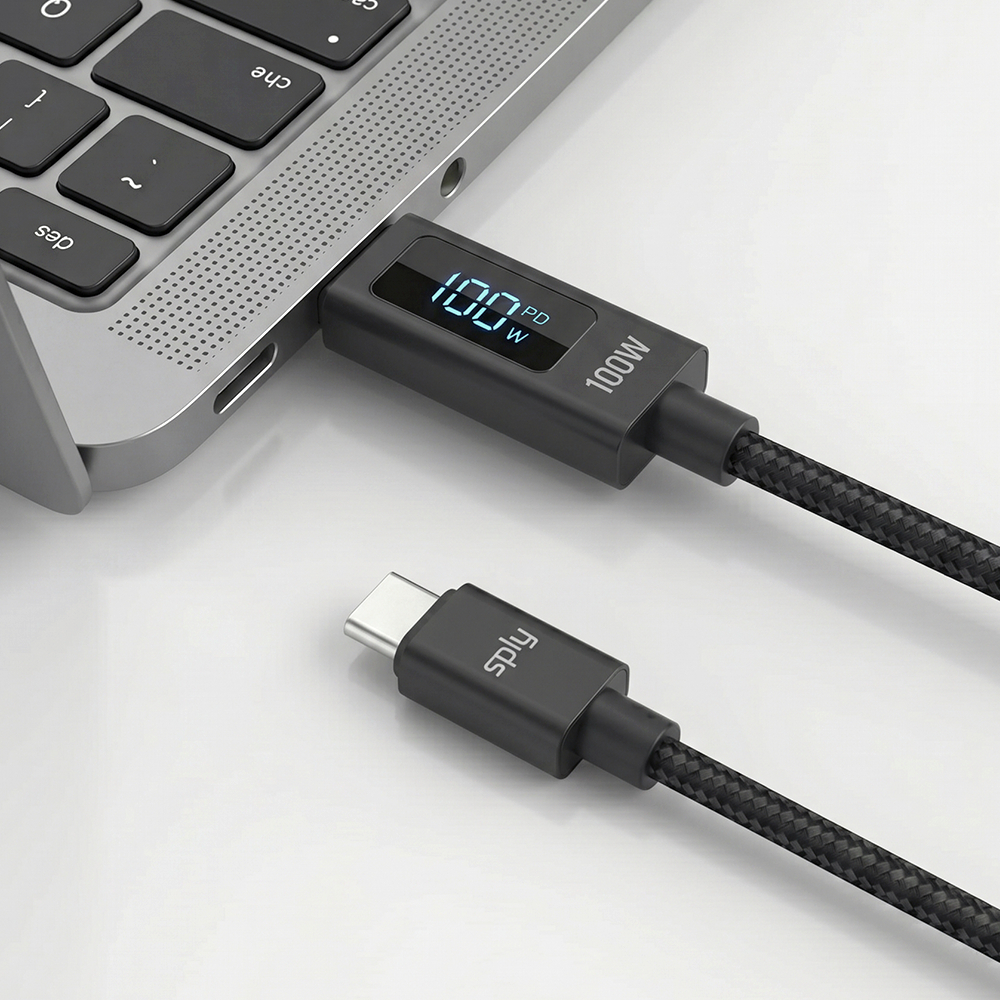 스플리 디스플레이 100W CtoC 초고속 충전 케이블 2M, 3M - 상세 이미지 3