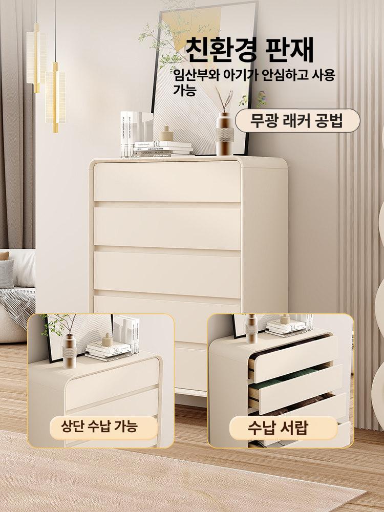 수납서랍장 화이트서랍장 수납가구 안방 거실 침실 다용도 수납정리함 모던 - 상세 이미지 5