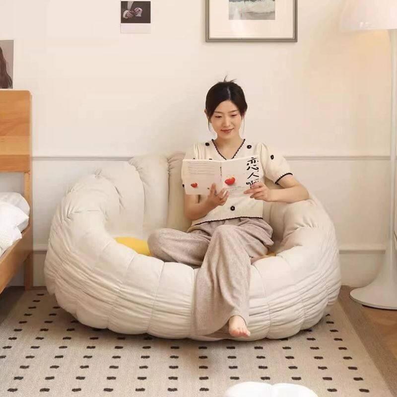 호박색 1인용 방수 패브릭 소파 푹신한 싱글 의자 거실 인테리어 - 상세 이미지 5