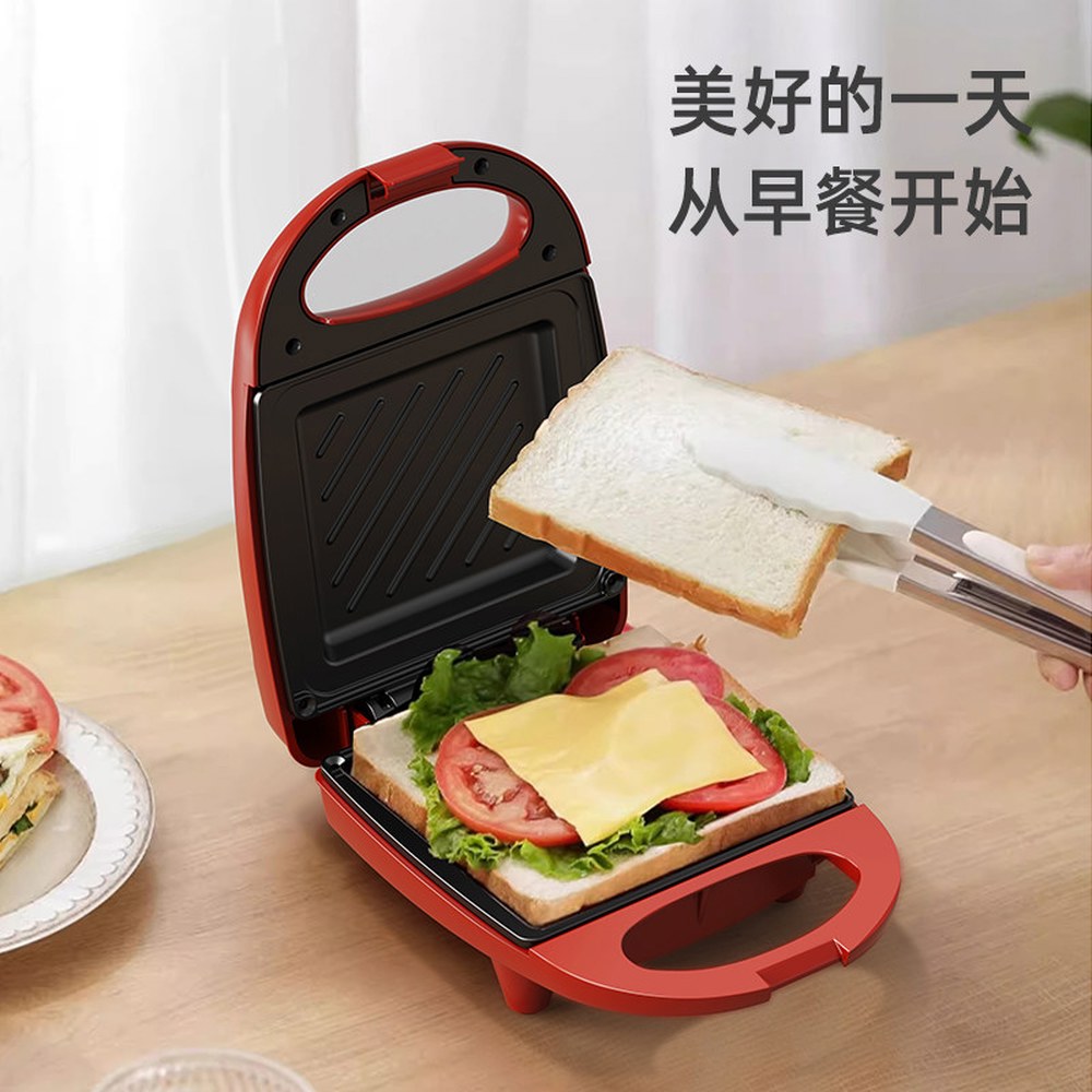 테이스티 미니 샌드위치 플레이트 와플 메이커 간식 커터 캠핑용품 1개 1 Z3 레드 520W 테프론코팅팬 점성이 우 - 상세 이미지 2