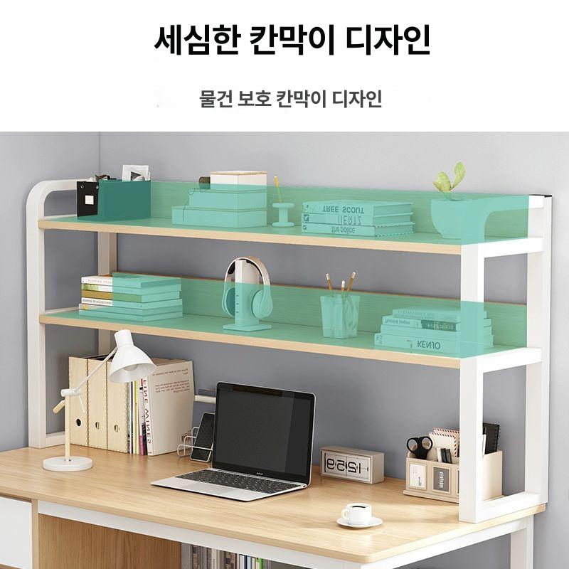 학생 공부 책상 철제 프레임 서랍형 책상 수납 공간 넓은 필기 학용 컴퓨터 책상 - 상세 이미지 2