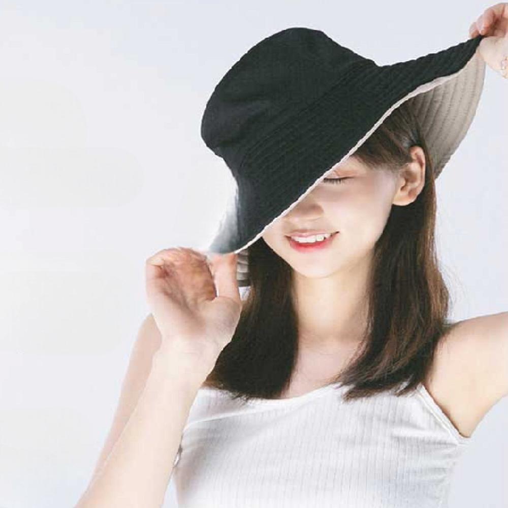 양면 UV 자외선차단모자 여름 여성 넓은챙 챙모자 햇빛가리개 썬캡 - 상세 이미지 2