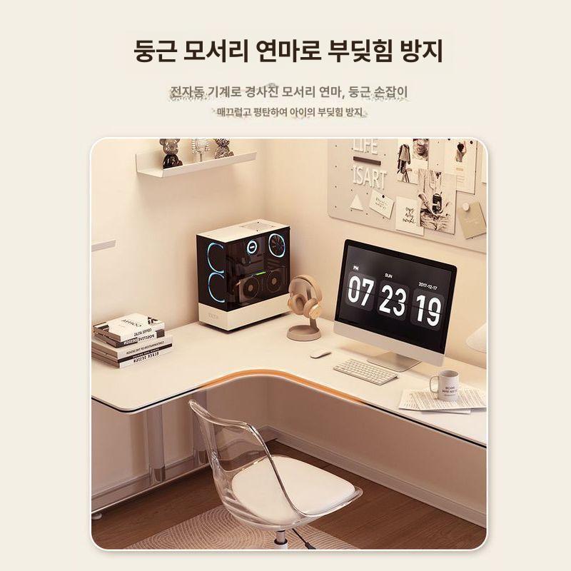 데스크 L자형코너책상 서재용 기역자 코너형 테이블 공간활용 컴퓨터책상 모던 ㄱ자형 - 상세 이미지 2