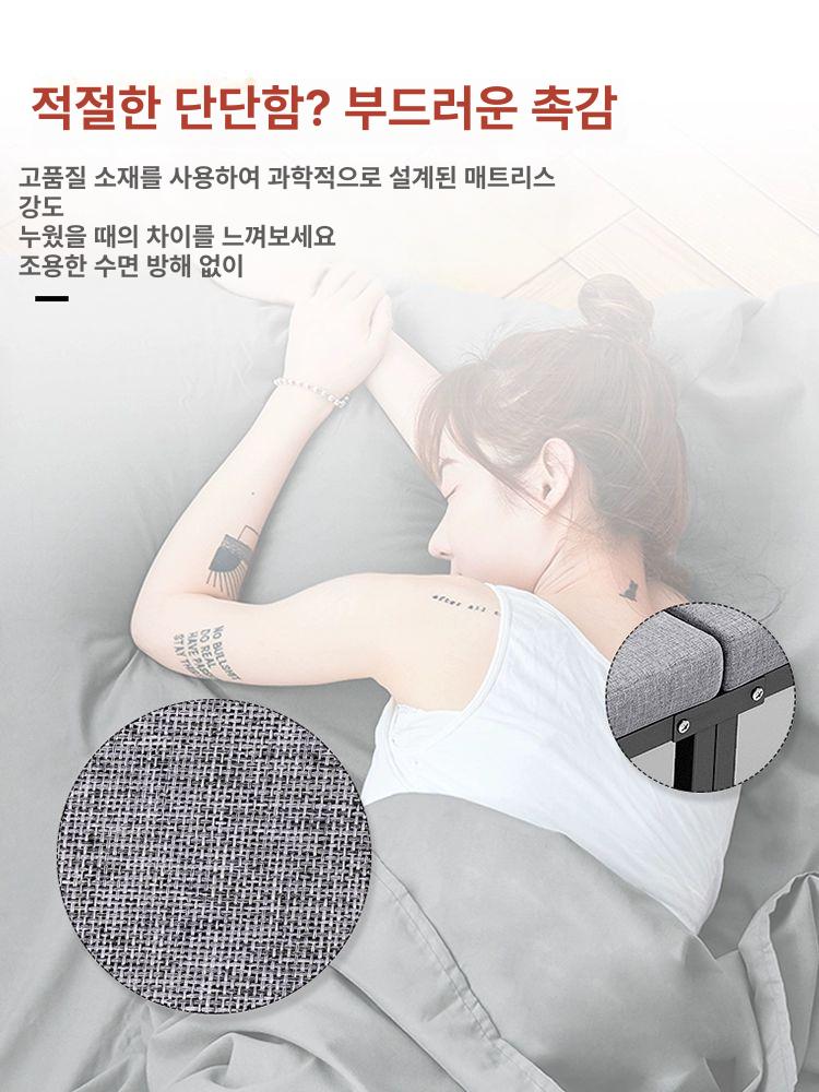 간병인 침대 폴딩식 환자용 보호자 보조침대 병실 좁은공간 휴대용 접이식 - 상세 이미지 3