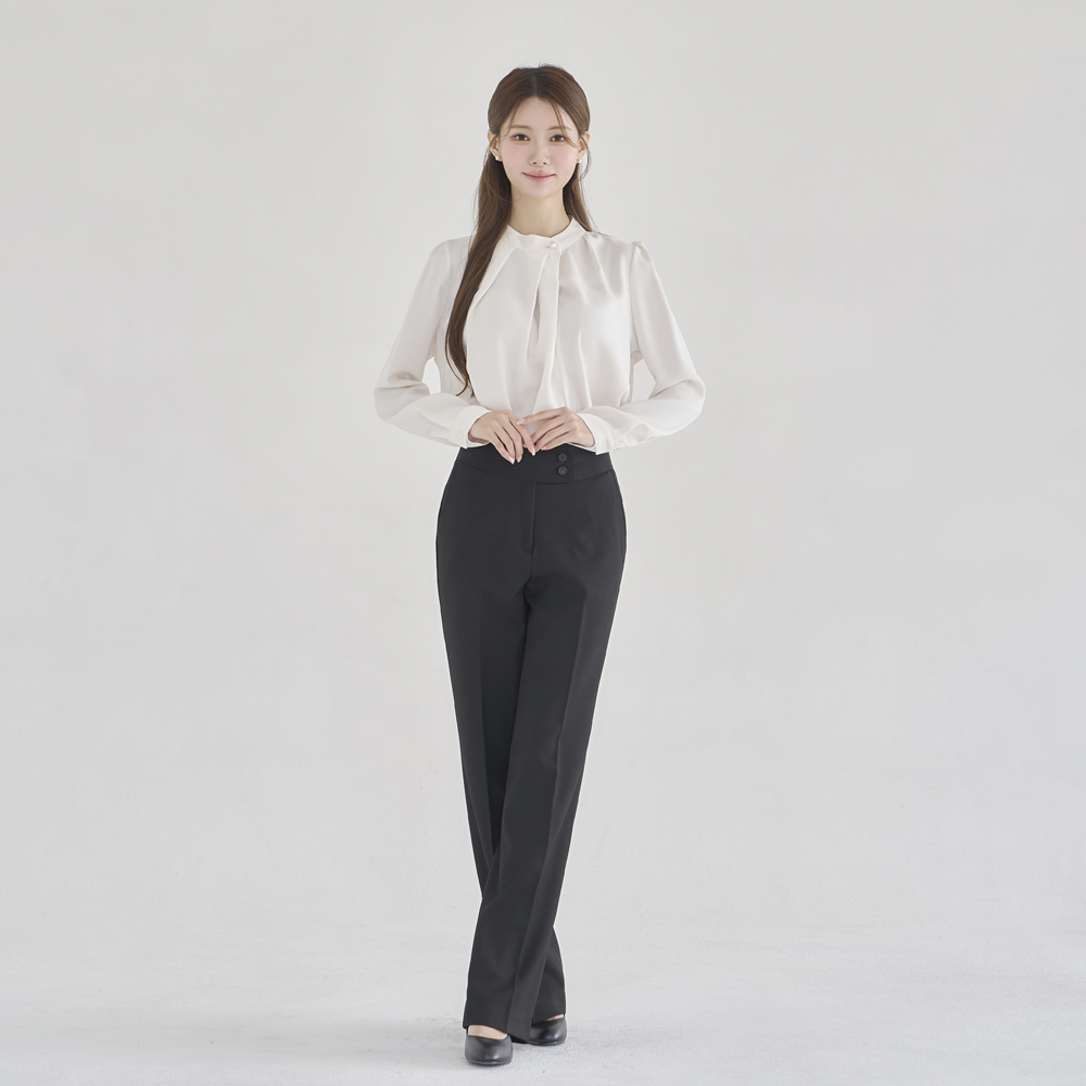 여성 정장 바지 일자핏 팬츠 슬림 [헬로우] - 상세 이미지 4