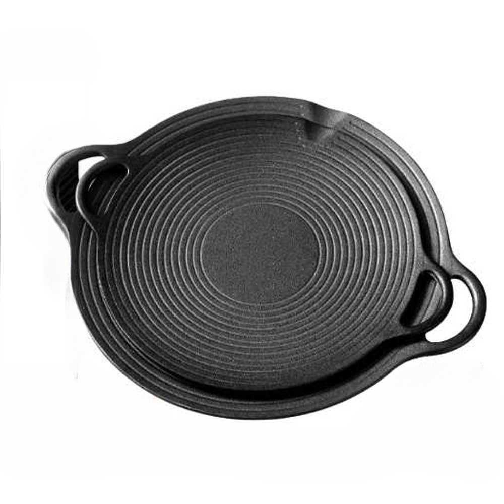 주철팬 삼겹살 주물팬 그리들팬 볶음 철판 업소용 후라이팬 원형 김치 무쇠 32cm 1 30CM나사불판 편수냄비 삼끈배달 - 상품 이미지